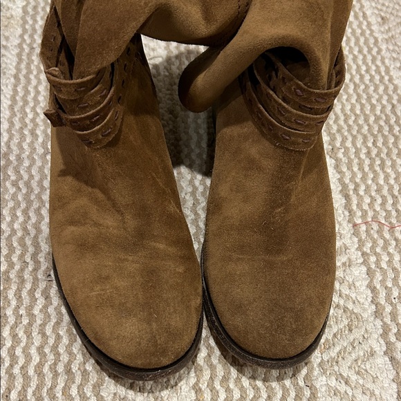 Frye Cara Brown Suede mid calf Boots - Picture 7 of 11